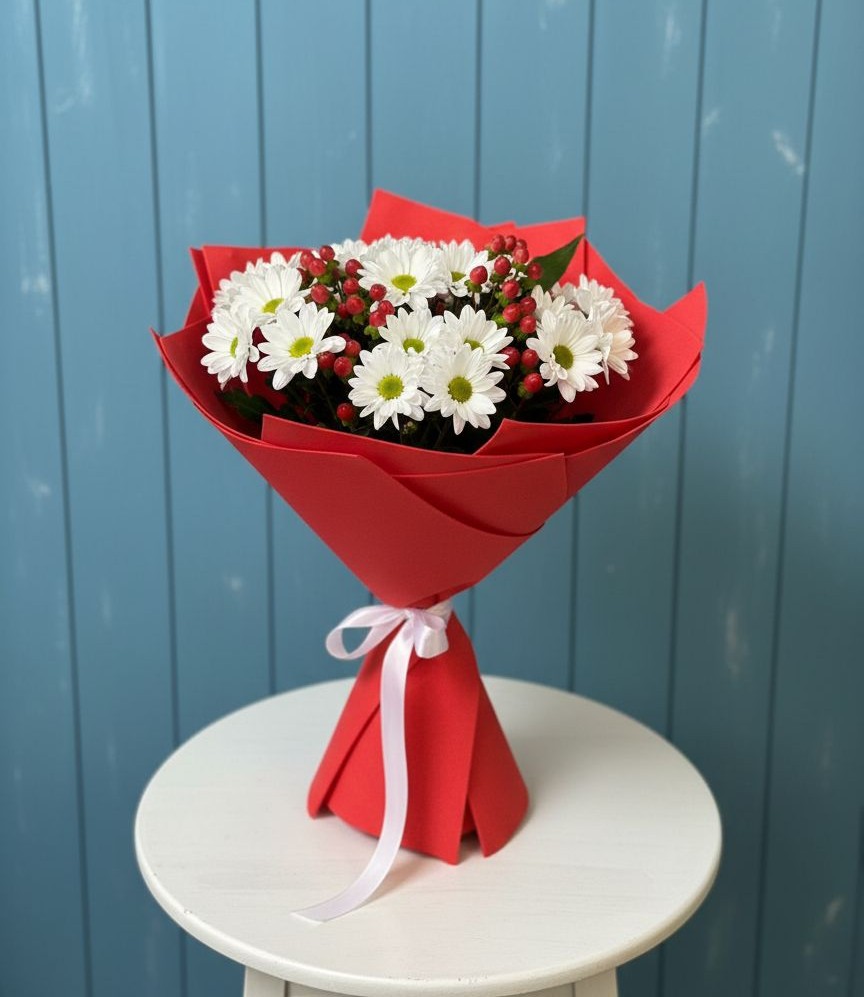 Букет цветов из: Хризантемы в Рудничном Кемеровской области