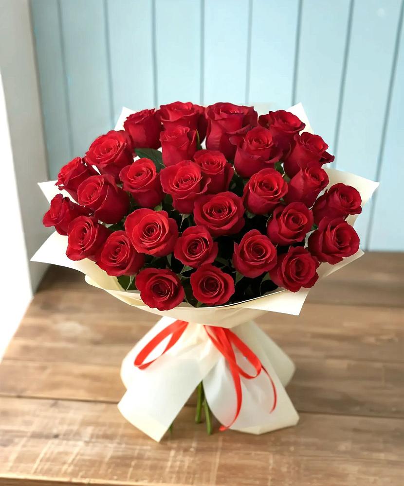 Букет 29 Красных роз в Рудничном Кемеровской области