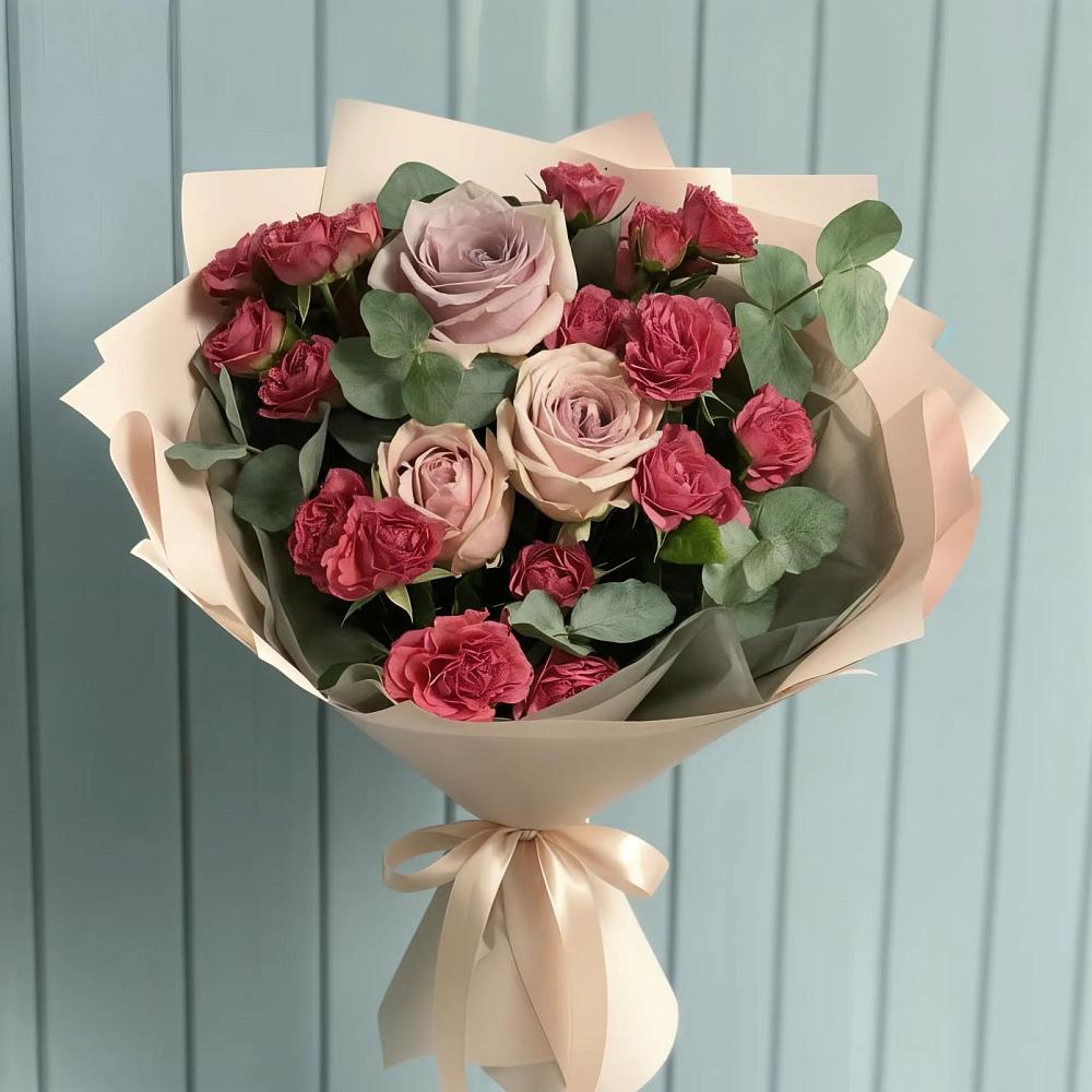 Букет цветов из: Гвоздики и Розы в Рудничном Кемеровской области