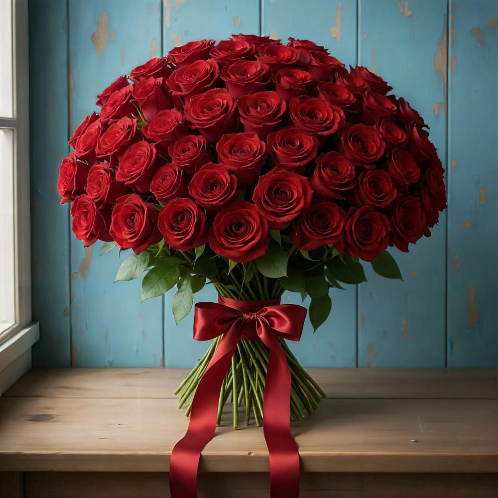 Букет Красные розы Блэк Меджик в Рудничном Кемеровской области