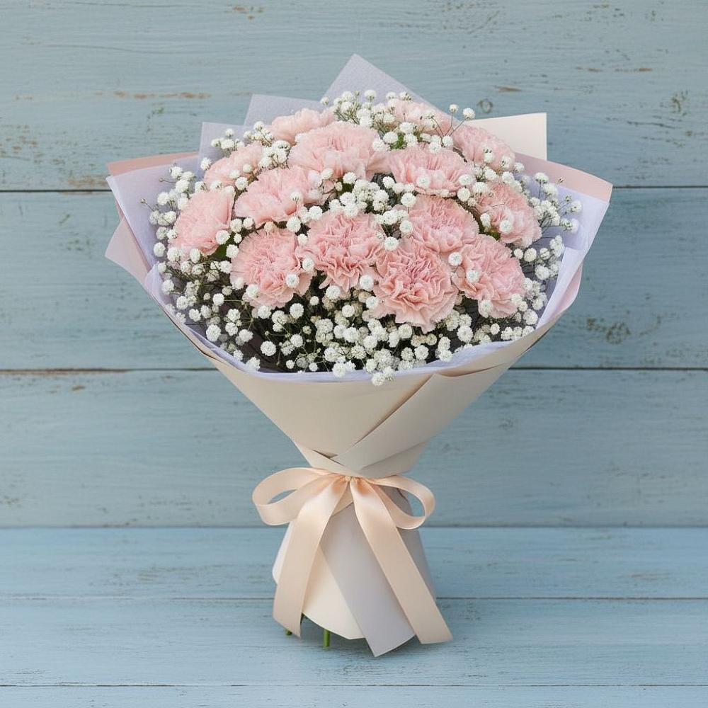 Букет цветов из: Гвоздики в Рудничном Кемеровской области