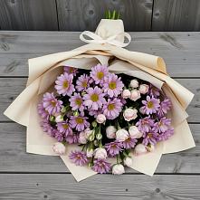 Букет цветов из:  Розы и Хризантемы в Рудничном Кемеровской области
