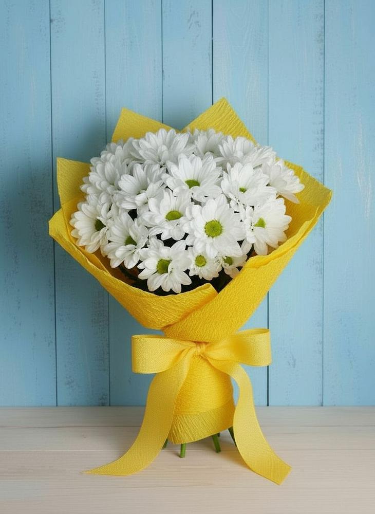 Букет цветов из: Хризантемы в Рудничном Кемеровской области